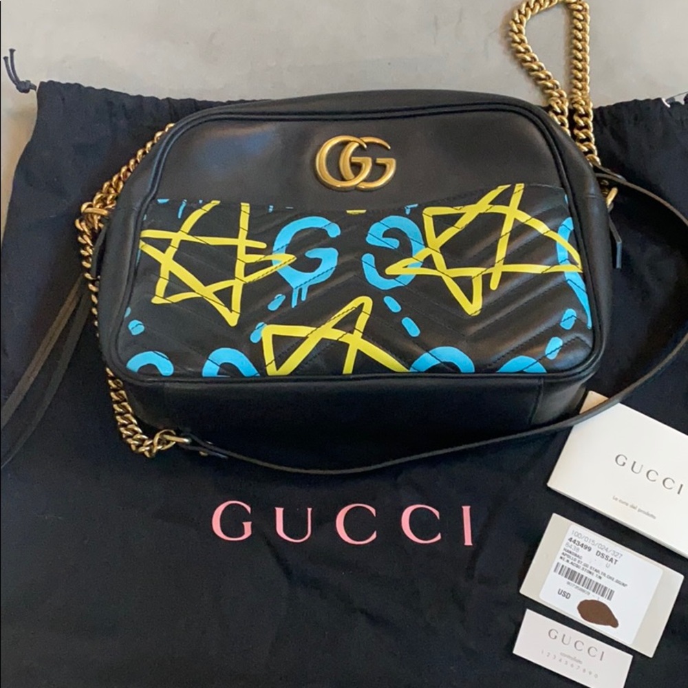 GG Marmont Medium Ghost Matelassé Bag